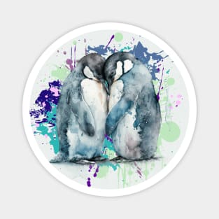 Watercolor Penguins Magnet